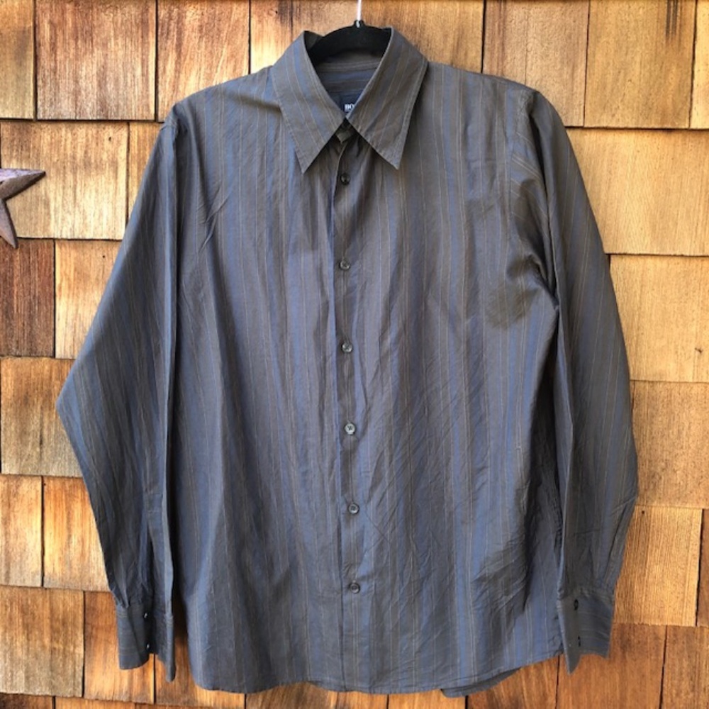 BOSS, Hugo Boss Cotton & Silk Mens Button Down